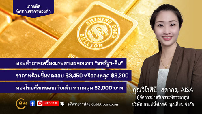 คุณวิโรสินี สดากร ผจก.ฝ่ายวิเคราะห์การลงทุน บจ.ชายน์นิ่งโกลด์ฯ