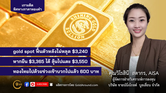 คุณวิโรสินี สดากร ผจก.ฝ่ายวิเคราะห์การลงทุน บจ.ชายน์นิ่งโกลด์ฯ