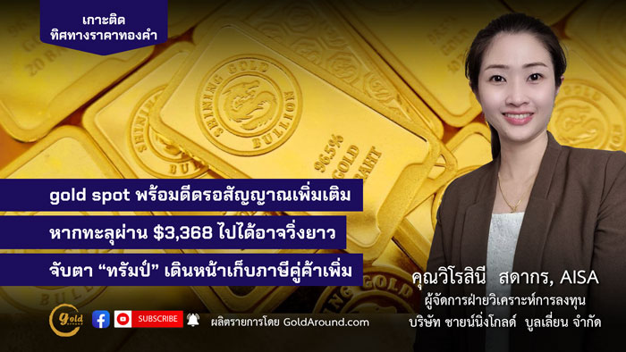คุณวิโรสินี สดากร ผจก.ฝ่ายวิเคราะห์การลงทุน บจ.ชายน์นิ่งโกลด์ฯ