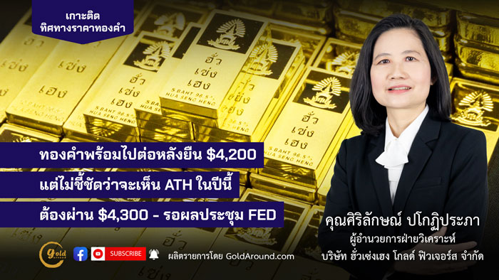 ศิริลักษณ์ ปโกฏิประภา ผู้อำนวยการฝ่ายวิเคราะห์ บจ.ฮั่วเซ่งเฮง โกลด์ ฟิวเจอร์ส