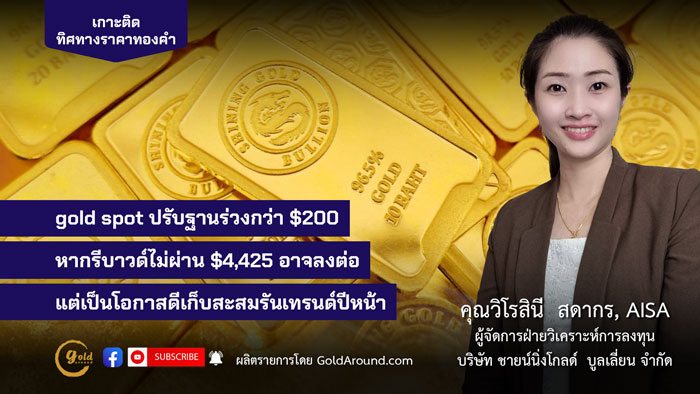 คุณวิโรสินี สดากร ผจก.ฝ่ายวิเคราะห์การลงทุน บจ.ชายน์นิ่งโกลด์ฯ