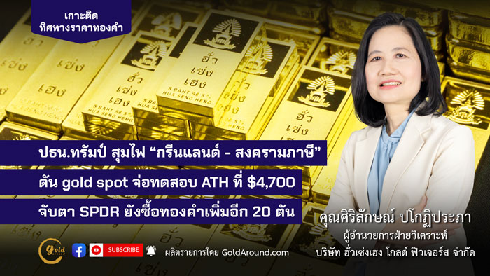 ศิริลักษณ์ ปโกฏิประภา ผู้อำนวยการฝ่ายวิเคราะห์ บจ.ฮั่วเซ่งเฮง โกลด์ ฟิวเจอร์ส