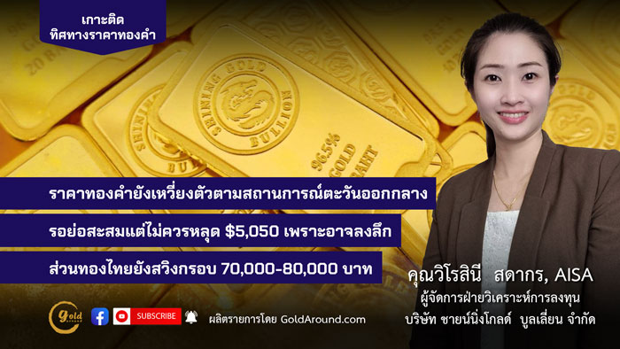 คุณวิโรสินี สดากร ผจก.ฝ่ายวิเคราะห์การลงทุน บจ.ชายน์นิ่งโกลด์ฯ